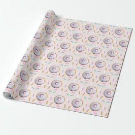 Schattigee Sprinkle Donut Waterverf Pattern Cadeaupapier