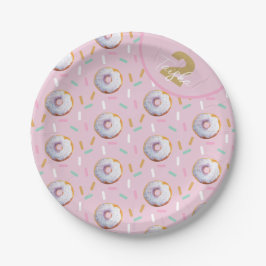 Schattigee Sprinkle Donut Waterverf Pattern Papieren Bordje