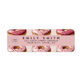 Schattigee Sprinkle Pink Donut Label (Voorkant)