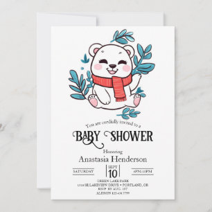 Schattigee Sprinkle Polar Beer Digitaal Baby showe Kaart