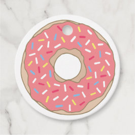 Schattigee Sprinkles Donut gepersonaliseerd Bedankjes Labels