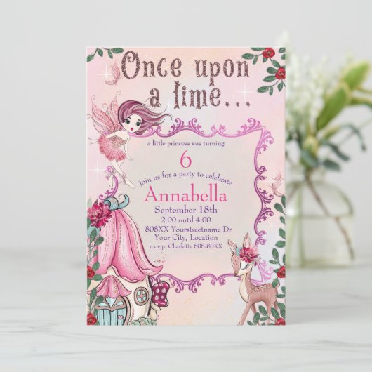 Schattigee sprookjesachtige tuin kaart (Staand voorkant)