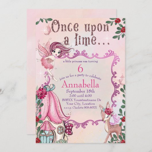 Schattigee sprookjesachtige tuin kaart (Voorkant / Achterkant)