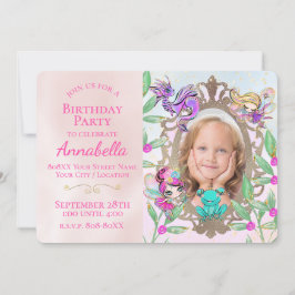 Schattigee sprookjesachtige tuinfeeën met spiegelf kaart