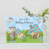 Schattigee sprookjesprinsessen en kikkers verjaard kaart (Staand voorkant)