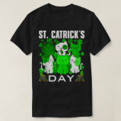 Schattigee St Catricks Dag Katten Kittens Shamrock T-shirt (Design voorkant)