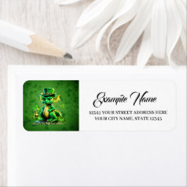 Schattigee St. Patrick’s Day draak Etiket