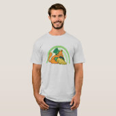 Schattigee St. Patrick's Cat met Goud en Regenboog T-shirt (Voorkant volledig)