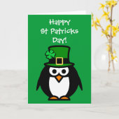 Schattigee St Patricks Dagkaart met kabouter pingu Kaart (Gele Bloem)