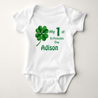 Schattigee St Patrick's Day Baby Boy of Girl Shamr Romper