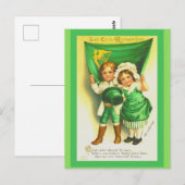 Schattigee St. Patrick's Day Briefkaart  Kinderen (Voorkant / Achterkant)