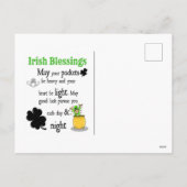 Schattigee St. Patrick's Day Cat postkaart Feestdagenkaart (Achterkant)