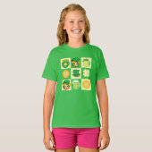 Schattigee St. Patrick's Day Checkerboard Kinder T T-shirt (Voorkant volledig)