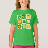 Schattigee St. Patrick's Day Checkerboard Kinder T T-shirt (Voorkant)