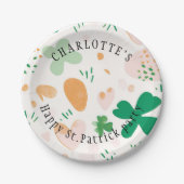 Schattigee St. Patricks Day Custom Groene Klaver Papieren Bordje (Voorkant)