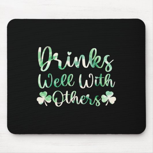 Schattigee St Patricks Day Drink Tie Dye Drink goe Muismat (Voorkant)