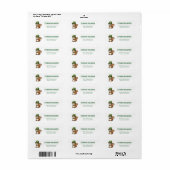 Schattigee St. Patrick's Day Eekhoorn met groen Pe Etiket (Full Sheet)