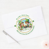 Schattigee St. Patrick's Day Envelope Seal Ronde Sticker (Envelop)
