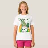 Schattigee St. Patrick's Day Gnome met Shamrocks & T-shirt (Voorkant volledig)