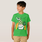 Schattigee St. Patrick's Day Gnome met ShamrocksT- T-shirt (Voorkant volledig)