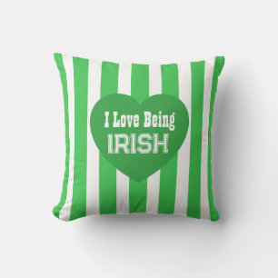 Schattigee St. Patrick's Day Green I Love Being Ir Kussen