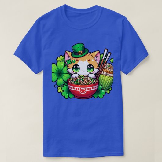 Schattigee St Patricks Day Irish Ramen Kittens voo T-shirt (Design voorkant)