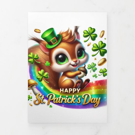Schattigee St Patrick's Day kaart met Eekhoorn (Cover)