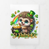 Schattigee St Patrick's Day kaart met egel (Cover)
