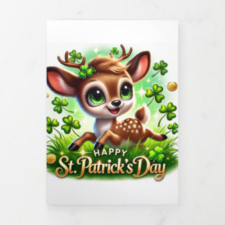 Schattigee St Patrick's Day-kaart met feestelijk I Drieluik Wenskaart