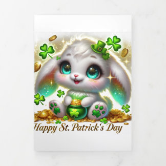 Schattigee St Patrick's Day-kaart met feestelijke  Drieluik Wenskaart