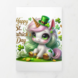 Schattigee St Patrick's Day-kaart met feestelijke Drieluik Wenskaart