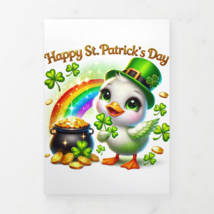 Schattigee St Patrick's Day-kaart met feestelijke Drieluik Wenskaart