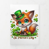 Schattigee St Patrick's Day kaart met Fox (Cover)