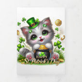 Schattigee St Patrick's Day kaart met Kat (Cover)