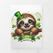 Schattigee St Patrick's Day kaart met Luiaard (Cover)