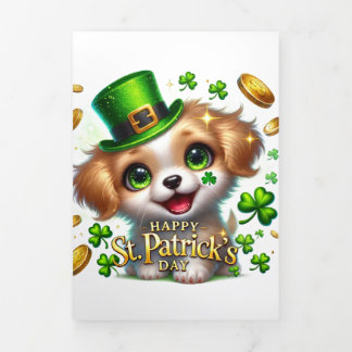 Schattigee St Patrick's Day kaart met Puppy