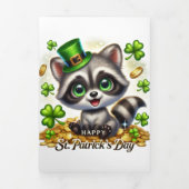 Schattigee St Patrick's Day kaart met wasbeer (Cover)