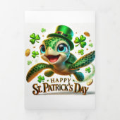 Schattigee St Patrick's Day kaart met Zee Turtle (Cover)
