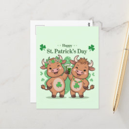 Schattigee St Patricks Day Koeien Briefkaart