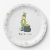 Schattigee St. Patrick's Day Leprechaun Custom Papieren Bordje (Voorkant)