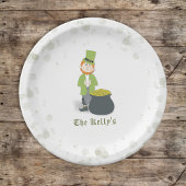 Schattigee St. Patrick's Day Leprechaun Custom Papieren Bordje