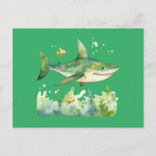 Schattigee St Patrick's Day Shark Briefkaart