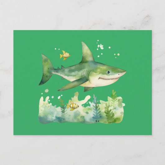 Schattigee St Patrick's Day Shark Briefkaart (Voorkant)