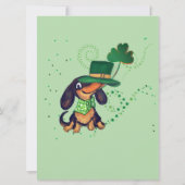 Schattigee ST. Patrick's Day Teckels uitnodiging (Achterkant)