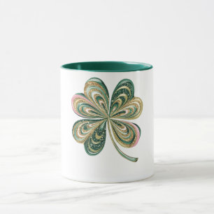 Schattigee St Patricks Four Leaf Clover Waterverf Mok