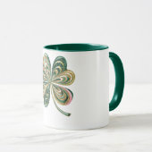 Schattigee St Patricks Four Leaf Clover Waterverf  Mok (Voorkant rechts)