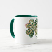 Schattigee St Patricks Four Leaf Clover Waterverf  Mok (Voorkant links)