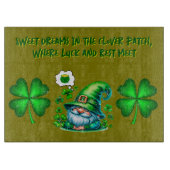 Schattigee St Patrick's Gnome Slapen op olijf | Snijplank (Voorkant)