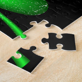 Schattigee St Patrick's Gnome Slapen op zwart | Legpuzzel (Zijkant)