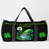 Schattigee St Patrick's Gnome Slapen op zwart | Plunjezak (Voorkant)